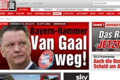 Thông tin Van Gaal bị sa thải trên tờ Bild của Đức (Nguồn: Internet)