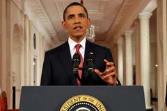Tổng thống Mỹ Barack Obama đọc diễn văn về nợ công (Nguồn: EPA)