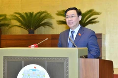 Chủ tịch Quốc hội Vương Đình Huệ phát biểu chỉ đạo. (Ảnh: Minh Đức/TTXVN)