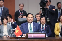 Thủ tướng Phạm Minh Chính phát biểu tại Hội nghị Cấp cao ASEAN-Hoa Kỳ lần thứ 11. (Ảnh: Dương Giang/TTXVN)