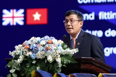 Thứ trưởng Thường trực Bộ Ngoại giao Nguyễn Minh Vũ phát biểu tại lễ kỷ niệm. (Ảnh: An Đăng/TTXVN)