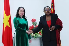 Phó Chủ tịch nước Võ Thị Ánh Xuân hội kiến Chủ tịch Quốc hội Mozambique Esperanca Laurinda Francisco Nhiuane Bias. (Ảnh: Lâm Khánh/TTXVN)