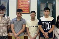 Các đối tượng bị bắt giữ. (Ảnh: TTXVN phát) 