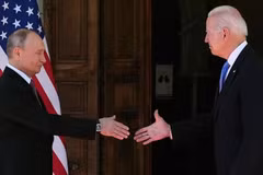 Tổng thống Mỹ Joe Biden và Tổng thống Nga Vladimir Putin. (Nguồn: aa.com.tr)