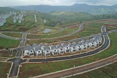 Một dự án bất động sản tại khu vực thôn 4, xã Lộc Tân (huyện Bảo Lâm, Lâm Đồng). (Ảnh: Nguyễn Dũng/TTXVN)