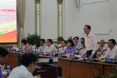 Quang cảnh buổi làm việc. (Ảnh: Thành Chung/TTXVN)