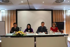 Hội thảo xúc tiến đầu tư với chủ đề Cơ hội hợp tác đầu tư tại tỉnh Vĩnh Phúc, Việt Nam tại Postdam. (Ảnh: Thanh Bình/TTXVN)