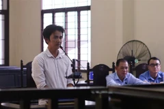 Bị cáo Lê Giang Tâm tại phiên tòa. (Ảnh: Thành Chung/TTXVN)