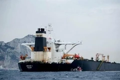 Tàu chở dầu Grace 1 của Iran tại khu vực ngoài khơi Gibraltar. (Ảnh: IRNA/TTXVN)
