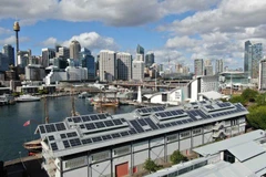 Tấm pin eArche trên Bảo tàng hàng hải quốc gia Australia. (Nguồn: arena.gov.au)