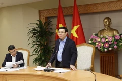 Phó Thủ tướng Vương Đình Huệ phát biểu. (Ảnh: Văn Điệp/TTXVN)