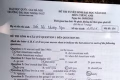 Đề thi tuyển sinh năm 2015 môn Ngoại ngữ của Đại học Quốc gia