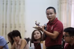 12 con giáp Quý Linh, một sản phẩm thủ công mỹ nghệ độc đáo sẽ được làm giải thưởng cho các tác phẩm xuất sắc. (Ảnh: Minh Sơn/Vietnam+)