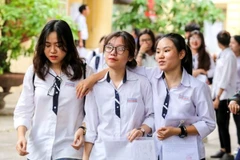 Thí sinh dự thi Trung học phổ thông quốc gia . (Ảnh: Minh Sơn/Vietnam+)