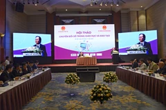 Hội thảo đã thể hiện quyết tâm của các bên về việc thúc đẩy chuyển đổi số trong giáo dục đào tạo. (Ảnh: Pv/Vietnam+)