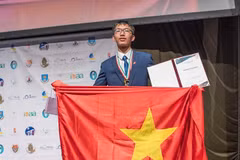 Nguyễn Mạnh Quân từng đoạt huy chương vàng với điểm số tuyệt đối tại Olympic Thiên văn học và Vật lý thiên văn quốc tế (IOAA 2019). (Ảnh: CTV)