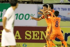 Merlo lập cú đúp giúp SHB Đà Nẵng ngược dòng hạ Hoàng Anh Gia Lai. (Nguồn: TN)