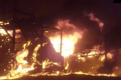 Hiện trường vụ hỏa hoạn ở bang Bihar, Ấn Độ. (Nguồn: india.com)