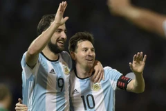 Messi và Higuain cùng góp công mang chiến thắng về cho Argentina. (Nguồn: sportal.co.nz)