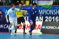 Uzbekistan (áo trắng) vào chung kết sau khi đánh bại Thái Lan. (Nguồn: AFC)