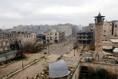 Cảnh hoang tàn ở thành phố Aleppo. (Nguồn: Reuters)