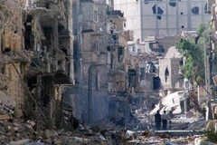 Cảnh hoang tàn ở thành phố Deir Ez-zor. (Nguồn: AFP)