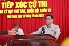 Thủ tướng Phạm Minh Chính tiếp xúc cử tri huyện Vĩnh Thạnh của Cần Thơ
