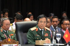 Đại tướng Phan Văn Giang, Ủy viên Bộ Chính trị, Phó Bí thư Quân ủy Trung ương, Bộ trưởng Bộ Quốc phòng, tham dự Hội nghị ADMM+. (Ảnh: Hữu Chiến/TTXVN)