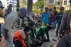 Nghi phạm bị người dân bắt giữ sau khi gây án. (Nguồn: Tây Ninh Online)