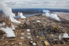 Khí thải từ một cơ sở khí đốt tự nhiên ở Canada. (Nguồn: Getty Images)