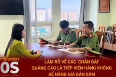Làm rõ việc các "chân dài" quảng cáo là tiếp viên để nâng giá bán dâm
