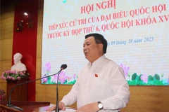 Ủy viên Bộ Chính trị Nguyễn Xuân Thắng tiếp xúc cử tri tại Quảng Ninh