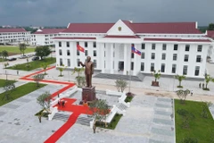 Học viện Chính trị Công an Lào. (Ảnh: Đỗ Bá Thành/TTXVN)