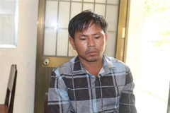 Đối tượng Nguyễn Văn Thanh bị bắt giữ. (Ảnh: Phúc Sơn/TTXVN)