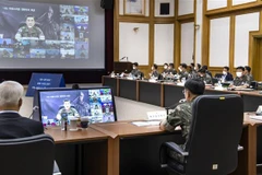 Các tư lệnh cấp cao quân đội Hàn Quốc nhóm họp về căng thẳng gia tăng với Triều Tiên, tại Seoul ngày 18/6. (Ảnh: YONHAP/TTXVN)