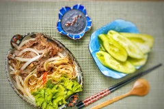 [Photo] Bún bò trộn: Món ăn sáng ngon miệng cho mùa Hè nóng nực
