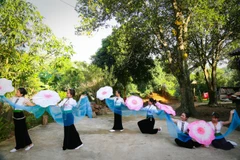 Đội văn nghệ bản Vặt. (Ảnh: CTV/Vietnam+)