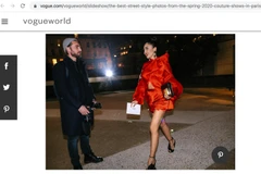 Trang phục của Trần Hùng trên Vogue được chọn là một trong những street style đẹp nhất mùa Spring 2020. (Ảnh: Vogue)