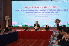 Ông Nguyễn Xuân Thắng, Bí thư Trung ương Đảng, Giám đốc Học viện Chính trị Quốc gia Hồ Chí Minh, Chủ tịch Hội đồng lý luận Trung ương phát biểu tại hội thảo. (Ảnh: Quang Duy/TTXVN)