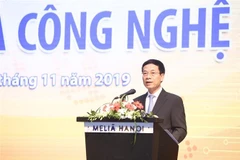 Bộ trưởng Bộ Thông tin và Truyền thông Nguyễn Mạnh Hùng. (Ảnh: Minh Quyết/TTXVN)