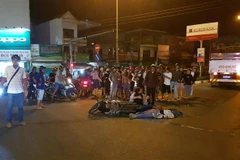 Hiện trường vụ tai nạn. (Ảnh: Đậu Tất Thành/TTXVN)