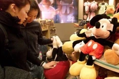 Gối sưởi thú bông được khách nữ ưa chuộng. (Ảnh: PV/Vietnam+)