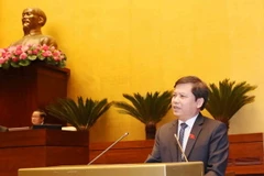 Viện trưởng Viện Kiểm sát nhân dân tối cao Lê Minh Trí giải trình làm rõ vấn đề đại biểu Quốc hội nêu. (Ảnh: Phương Hoa/TTXVN)