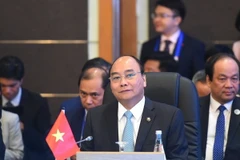 Thủ tướng Nguyễn Xuân Phúc tại hội nghị. (Ảnh: Thống Nhất/TTXVN)