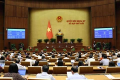 Trong ngày làm việc thứ ba, 22/5, Ủy ban Thường vụ Quốc hội sẽ trình Quốc hội dự thảo Nghị quyết bầu Chủ tịch nước. (Ảnh: TTXVN)