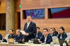 Trung tướng Tô Ân Xô tại buổi họp báo thường kỳ Chính phủ cuối cùng của năm âm lịch Quý Mão. (Ảnh: Mai Mai/Vietnam+)