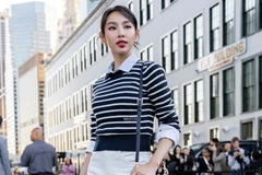 Hoa hậu Thùy Tiên vừa có chuyến tham dự New York Fashion Week. (Ảnh: CTV/Vietnam+)