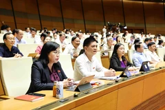 Sáng nay, Quốc hội bàn thảo về dự thảo Luật Bảo hiểm xã hội (sửa đổi). (Ảnh: TTXVN)