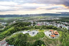 Một góc Điện Biên nhìn từ trên cao. (Ảnh: CTV/Vietnam+)
