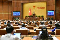 Kết quả biểu quyết thông qua dự thảo luật bằng hình thức biểu quyết điện tử. (Ảnh: Quốc hội)